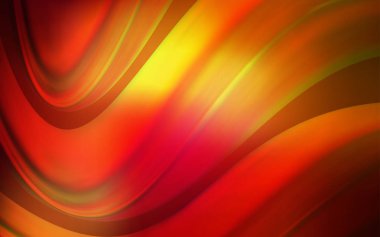 Koyu kırmızı, sarı vektör şablon sıvı şekillerle. Bulanık satır, daireler oluşur illüstrasyon parlayan. Marka kitap için zarif desen.