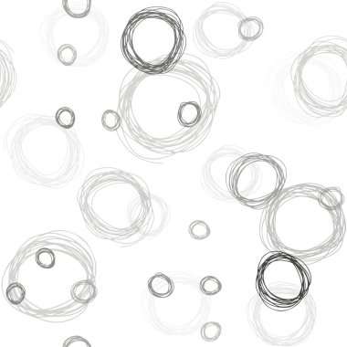 Işık gri vektör daireler ile sorunsuz şablonu. Renkli gradyan ile arka plan üzerinde bulanık kabarcıklar. Desen için modaya uygun Kumaş, duvar kağıtları.