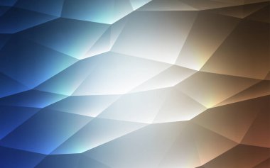 Açık mavi, vektör desen poligonal tarzı sarı. Modern Soyut illüstrasyon renkli üçgenler ile. Reklam için desen.