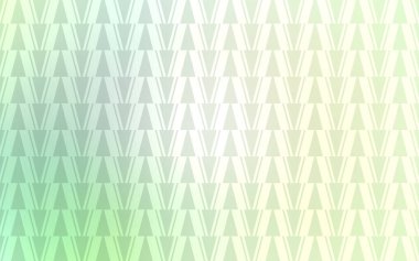 Açık yeşil vektör dokusu üçgen biçiminde. Soyut üçgenli dekoratif tasarım. Reklamlar için desen.
