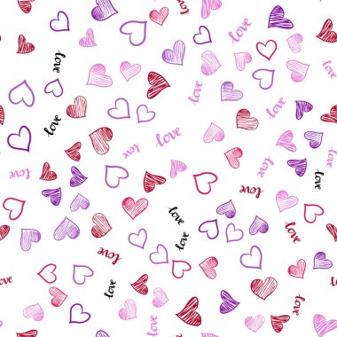 Işık mor, pembe vektör sorunsuz doku kelime Love You, kalpleri ile. Renkli gradyan ifade Love You, kalpleri soyut tarzda. Desen için modaya uygun Kumaş, duvar kağıtları.