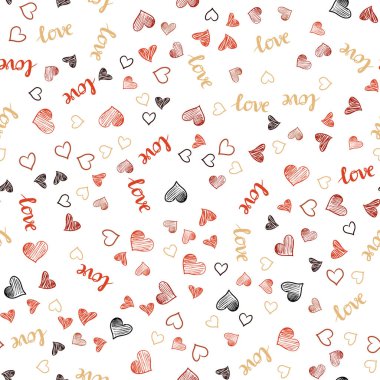 Işık kırmızı, sarı vektör sorunsuz kapak teklif Love You ile kalpleri. Renkli gradyan ifade Love You, kalpleri soyut tarzda. Tekstil, kumaş, duvar kağıtları için tasarım.