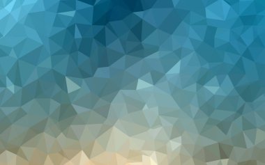 Açık mavi, vektör Çokgen zemin sarı. Glitter soyut resim zarif bir üçgen ile. Cep telefonu arka plan için şablon.