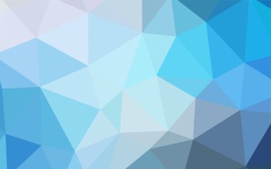 Hafif mavi vektör poligonal şablonu. Gradyan ile Origami tarzında yaratıcı geometrik şekil. Marka kitap için yeni şablon.