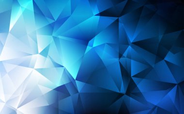 Koyu mavi vektör kapak poligonal tarzı. Renkli gradyan ile arka plan üçgenler. Akıllı tasarım, iş reklam için.