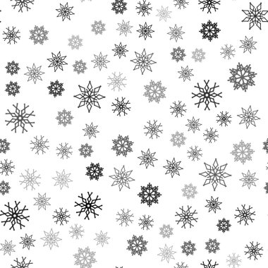 Karanlık çok renkli vektör güzel kar taneleri ile sorunsuz kapak. Parlayan illüstrasyon kar Noel tarzı ile renkli. Desen tasarım kumaş, duvar kağıtları.