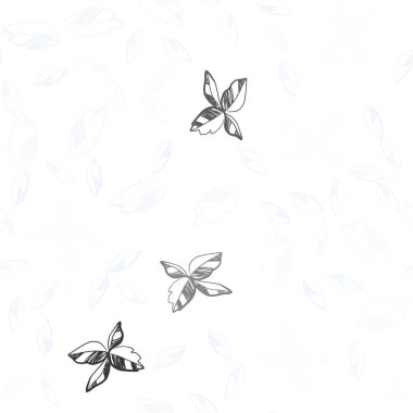 Hafif mavi vektör yaprak ile Dikişsiz soyut desen. bulanık arka plan gradyan ile yapraklarda. Tekstil, kumaş, duvar kağıtları için tasarım.