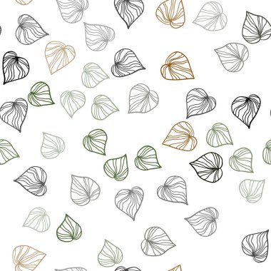Koyu yeşil, sarı vektör sorunsuz doodle doku yaprakları ile. Bulanık tarzı ile yaratıcı şekilde bırakır. Desen için modaya uygun Kumaş, duvar kağıtları.