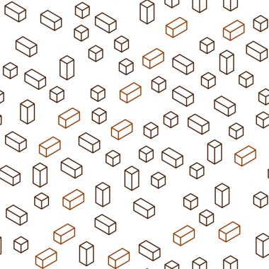 Koyu turuncu vektör kesintisiz, izometrik kapak poligonal tarzı. Modern Soyut illüstrasyon renkli dikdörtgenler ile. Kartvizit, Web siteleri için şablon.