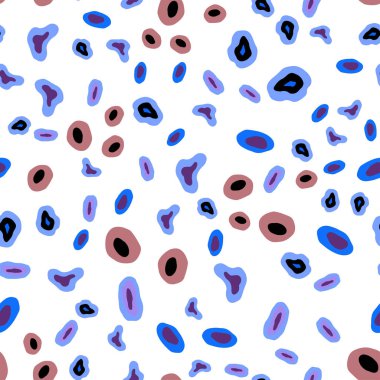 Açık mavi, kırmızı vektör sorunsuz zemin noktalar ile. Bulanık damla Glitter soyut Illustration yağmur. Kartvizit, Web siteleri için şablon.