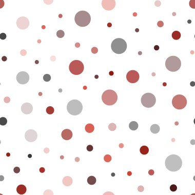 Koyu kırmızı daireler ile sorunsuz şablon vektör. Modern Soyut illüstrasyon renkli su ile bırakır. Desen için modaya uygun Kumaş, duvar kağıtları.