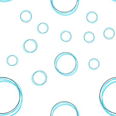 Açık mavi, yeşil vektör disklerle sorunsuz doku. Soyut illüstrasyon renkli baloncuklar doğa tarzı ile. Tasarım için duvar kağıdı, kumaş üreticileri.