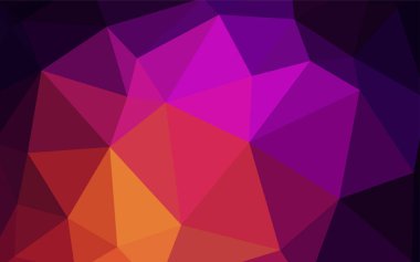 Koyu pembe, sarı degrade üçgenler doku vektör. Geometrik şekil gradyan ile Origami tarzında. İşiniz için yeni tasarım.