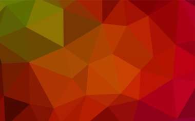 Koyu yeşil, kırmızı vektör degrade üçgenler şablonu. Üçgenler ile renkli resimde parlayan. Desen için bir marka kitabın zemin.