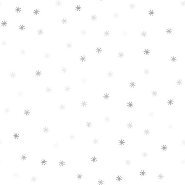 Işık gri vektör buz kar taneleri sorunsuz şablonu. Kar Noel tarzı ile parlayan renkli resimde. Doku pencere panjur, perdeler için.