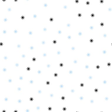 Hafif mavi vektör Noel kar taneleri ile seamless modeli. Renkli dekoratif tasarım kar ile xmas tarzında. Doku pencere panjur, perdeler için.