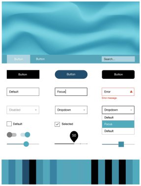 Hafif mavi vektör tel kafes kiti soyut daireler ile. Degrade çizgiler ile renkli soyut resimde. Web siteleri, açılış sayfaları için güzel düzeni.