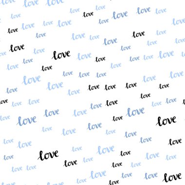 Hafif pembe, mavi vektör sorunsuz arka plan aşk sözcükleri ile. İfade Love You renkli gradyan soyut tarzı ile. Doku pencere panjur, perdeler için.