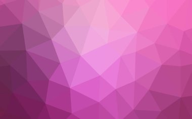 Üçgen düzen parlayan ışık pembe vektör. Noktalı resim stili üçgenler ile yaratıcı çizimde. Tasarımınız için üçgen desen.