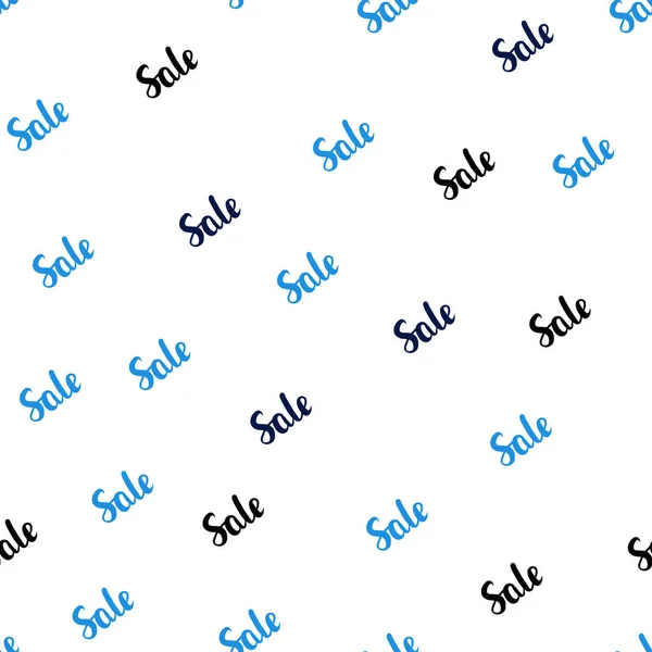 深蓝色矢量无缝布局与折扣字 闪耀着五颜六色的插图 以孤立的销售价格 销售横幅的图案 — 图库矢量图片