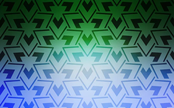 Синий Зеленый Векторный Узор Многоугольным Стилем Красивая Иллюстрация Треугольниками Стиле — стоковый вектор