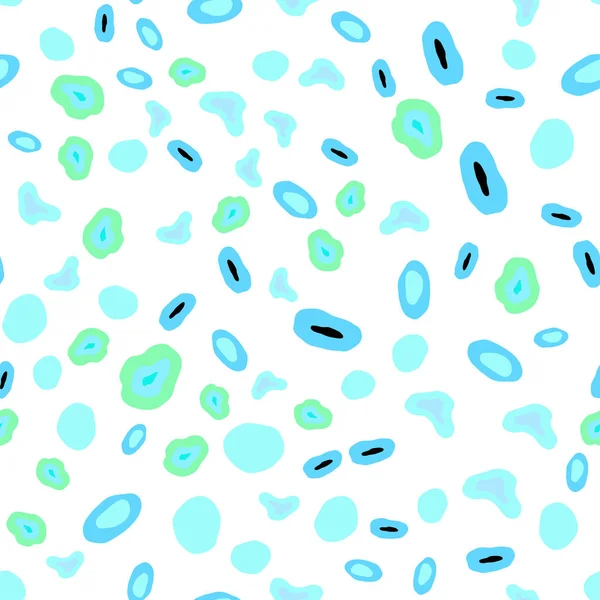 Легка Блакитна Зелена Векторна Безшовна Текстура Дисками Ілюстрація Набором Яскравих — стоковий вектор