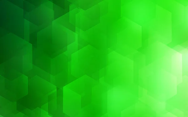 Hellgrüner Vektorhintergrund Mit Sechsecken Weißer Hintergrund Mit Bunten Sechsecken Musterdose — Stockvektor