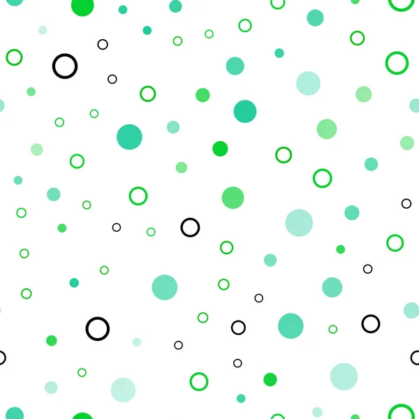 Světle Zelené Vektor Bezešvá Textura Disky Rozmazané Bubliny Pozadí Abstraktní — Stockový vektor