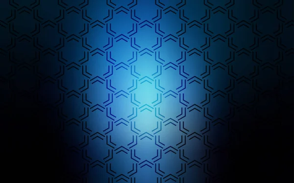 平らな線で暗い青ベクトル レイアウト キラキラ色棒で抽象的なイラスト 小冊子 リーフレットのパターン — ストックベクタ