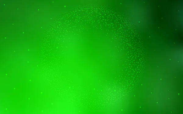 Plantilla Vectorial Light Green Con Estrellas Espaciales Ilustración Colores Brillantes — Vector de stock