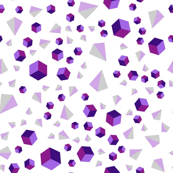 Světle Fialová Růžové Vektor Bezešvé Izometrické Kryt Trojúhelníky Obdélníky Čáry — Stockový vektor