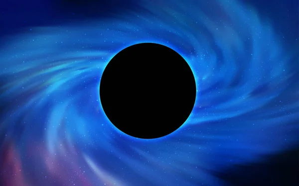 Diseño Vectorial Luz Azul Con Agujero Negro Universo Ilustración Colorida — Archivo Imágenes Vectoriales