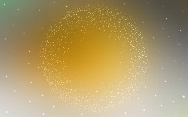 Plantilla Vectorial Amarillo Oscuro Con Estrellas Espaciales Ilustración Abstracta Brillante — Archivo Imágenes Vectoriales