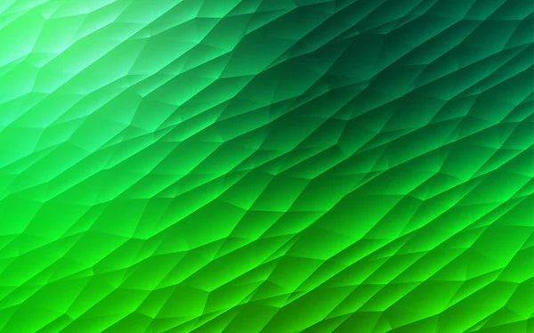 Темно Зелений Векторний Шаблон Кристалами Трикутниками Декоративний Дизайн Абстрактному Стилі — стоковий вектор