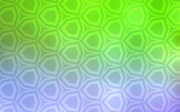 Rose Clair Disposition Vectorielle Verte Avec Des Formes Hexagonales Hexagones — Image vectorielle