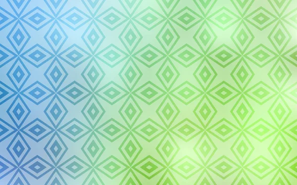 浅蓝色 绿色矢量背景与菱形 抽象风格的装饰设计 带有矩形 街头广告 小册子 传单的图案 — 图库矢量图片