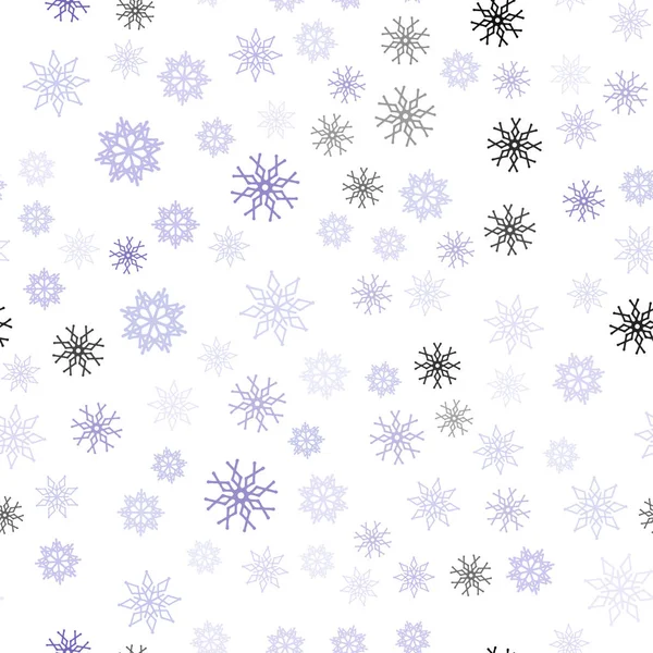 Светло Фиолетовый Вектор Искушает Ледяными Снежинками Размытый Декоративный Дизайн Стиле — стоковый вектор