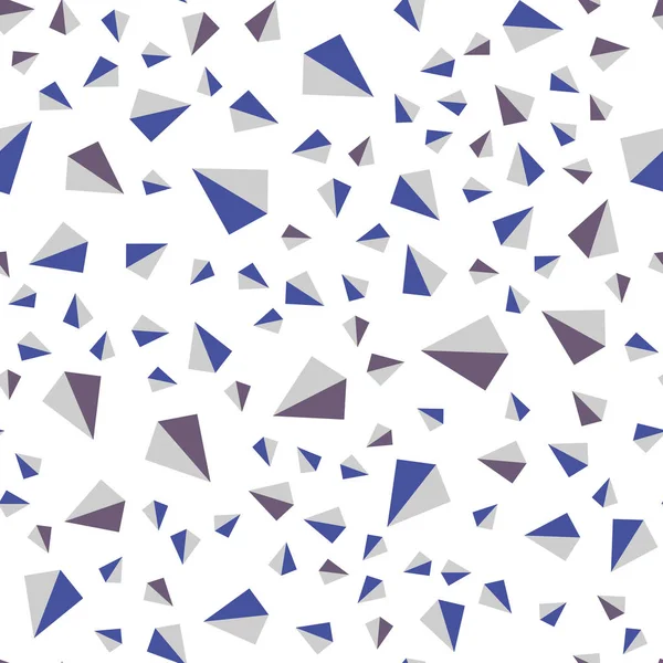 Світло Рожевий Синій Вектор Безшовний Ізометричний Шаблон Кристалами Трикутниками Декоративний — стоковий вектор