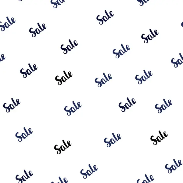 深粉红色 蓝色矢量无缝模板与销售的话 在白色背景上带有折扣标志的渐变插图 商业广告 商业广告的设计 — 图库矢量图片