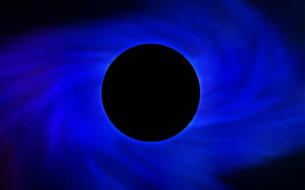 Koyu Mavi Vektör Arka Plan Ile Bir Kara Delik Gökyüzü — Stok Vektör