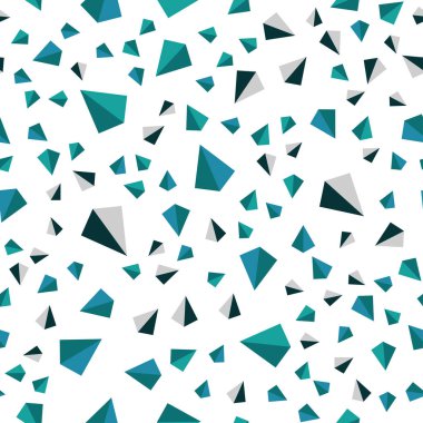 Açık mavi, yeşil vektör kesintisiz, izometrik arka plan üçgenler ile. Üçgenler ile soyut tarzda dekoratif tasarım. Desen tasarım kumaş, duvar kağıtları.
