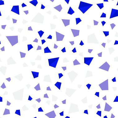 Pembe ışık, kristaller, üçgenler ile vektör kesintisiz, izometrik şablon mavi. Üçgen doğa tarzı ile güzel illüstrasyon. Tekstil, kumaş, duvar kağıtları için tasarım.