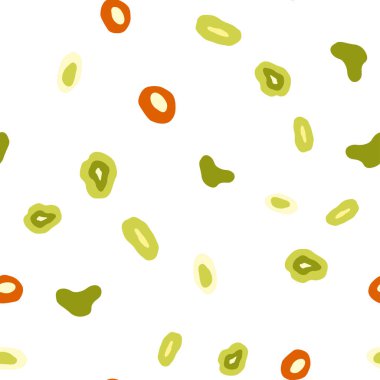 Işık kırmızı, sarı vektör sorunsuz arka plan kabarcıkları ile. Modern Soyut illüstrasyon renkli su ile bırakır. Desen tasarım pencere panjur, perdeler.