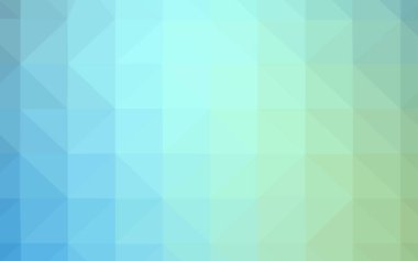 Açık mavi, yeşil vektör düşük poli doku. Renkli resimde üçgenler ile soyut tarzda. Senin arka plan için dokulu deseni.