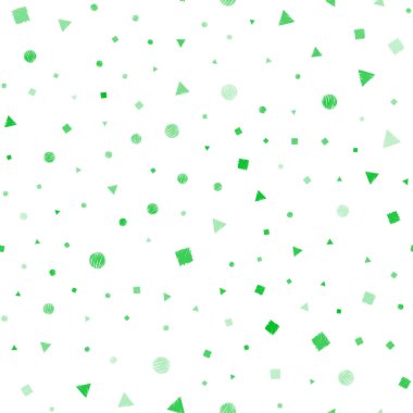 Koyu yeşil, sarı çizgiler, daireler, rhombus ile sorunsuz zemin vektör. Glitter soyut illüstrasyon küre, kareler, satırları ile. Desen için modaya uygun Kumaş, duvar kağıtları.