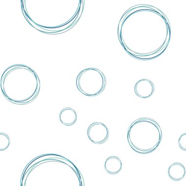 Açık mavi, yeşil vektör sorunsuz arka plan ile bubbles. İllüstrasyon renkli soyut daireler parlayan ayarlanmış. Desen tasarım kumaş, duvar kağıtları.