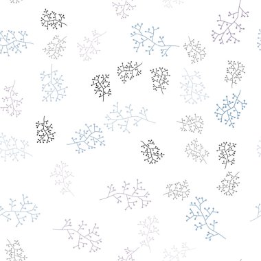 Pembe ışık, vektör sorunsuz doğal zemin dalları ile mavi. Beyaz arka plan üzerinde Hint tarzı dekoratif tasarım. Desen tasarım kumaş, duvar kağıtları.