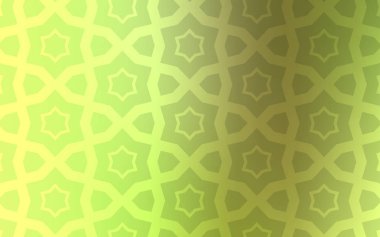 Açık yeşil, sarı vektör düzen parlak yıldız ile. Bulanık arka plan gradyan ile üzerinde yıldız. Hediye sarma deseni.