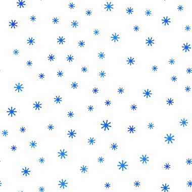 Hafif mavi vektör parlak kar taneleri ile sorunsuz düzeni. Renkli dekoratif tasarım kar ile xmas tarzında. Desen tasarım kumaş, duvar kağıtları.