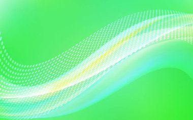 Işık yeşil vektör düzen daireler, satırları ile. Küreler ve çizgiler ile modern soyut renkli resimde. Desen fütüristik reklam, kitapçıklar için.